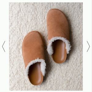 NWT Jenni Kayne Shearling-Lined Moc Clog in Saddle Size 38